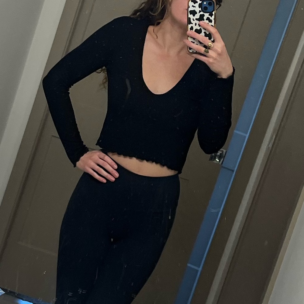 Brandy Melville Black Knit Top